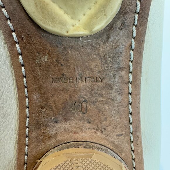 Chanel Beige Leather & Suede Flat Ballet Slippers, Size 40 EU - Picture 8 of 14